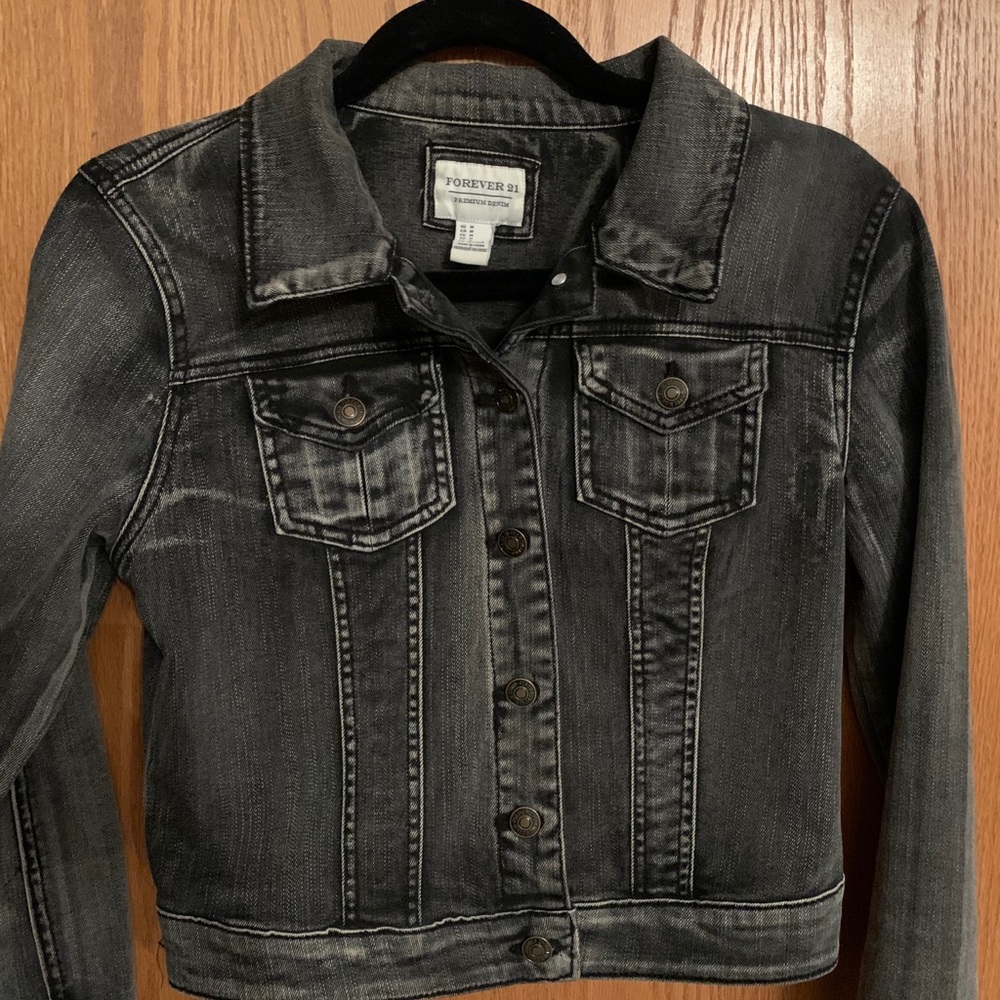 Forever 21 black jean jacket